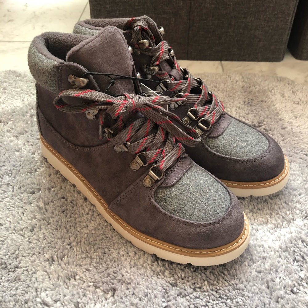 COPY - New Grey Merona Nona Lace-Up Boots NWT Siz…